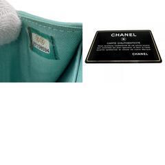 シャネル CHANEL 三つ折り財布 ミント ボーイシャネル ブルーの画像