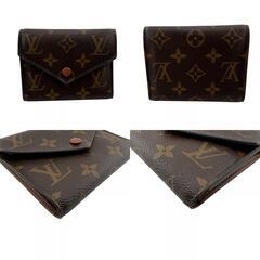 ルイヴィトン LOUIS VUITTON 三つ折り財布 ポルトフォイユヴィクトリーヌ モノグラム M62472 ブラウンの画像