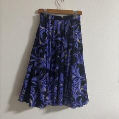 社交ダンス スカート M 練習着 スタンダード フレアスカート 花柄の画像
