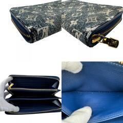 ルイヴィトン LOUIS VUITTON 長財布 ジャガードデニム モノグラム ジッピーウォレット ラウンドファスナー M81226 ブルーの画像