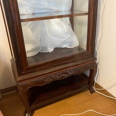 飾り棚　猫足　　ガラス　鏡の画像