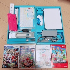 【動作確認済み】wii本体＋ソフト4本＋リモコン4個の画像
