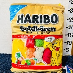 #new#未使用#HARIBO#ハリボー#クッション#ゴールドベア#グミマスコット入り#クレーンゲーム#UFOキャッチャー#景品#大きい#ビッグ#ラウンド1の画像