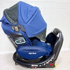 🉐　清掃 手洗い済み　美品✨ aprica フラディアグロウ 360セーフティー　プレミアム 　isofix ベット型 ⭐️ になる チャイルドシート  isofix 固定　の画像