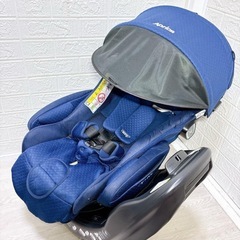 🉐　清掃 手洗い済み　美品✨ aprica フラディアグロウ 360セーフティー　プレミアム 　isofix ベット型 ⭐️ になる チャイルドシート  isofix 固定　の画像