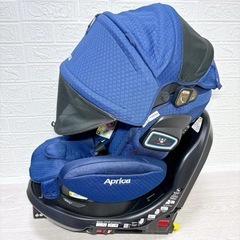 🉐　清掃 手洗い済み　美品✨ aprica フラディアグロウ 360セーフティー　プレミアム 　isofix ベット型 ⭐️ になる チャイルドシート  isofix 固定　の画像