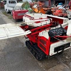 ヤンマー ハーベスター　脱穀機　PKG7 8馬力　コンバイン　カッター　米　麦　稲刈り　クローラー　ハーベスタ　宮崎　農機具　簡易始動動画ありの画像