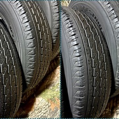 165R13 6PR LT ブリヂストンV600・中古タイヤ4本 プロボックス サクシードの画像