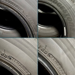 165R13 6PR LT ブリヂストンV600・中古タイヤ4本 プロボックス サクシードの画像