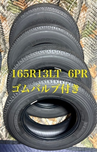 「1」　165R13 6PR LT ブリヂストンV600・中古タイヤ4本 プロボックス サクシード