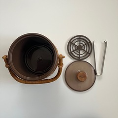 【昭和レトロ】籐 アイスペール　象印　アイスペール　藤ラタンの画像