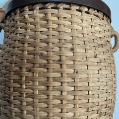 【昭和レトロ】籐 アイスペール　象印　アイスペール　藤ラタンの画像