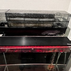 600水槽、上部フィルター(3段 仕様)、水槽台、3点セット！の画像