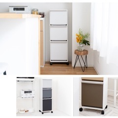 去年購入 美品 縦型3段 ゴミ箱の画像