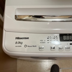 洗濯機　Hisense 　8.0kgの画像