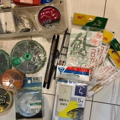 古い釣り道具の画像