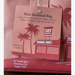 Trader Joe's ミニ保冷バッグ サーモンピンク [並行輸入品] の画像