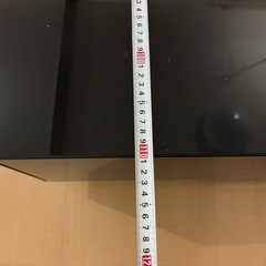 ブラックガラス ローテーブル 引き出し収納付き 幅110cm 光沢 モダンテーブルの画像