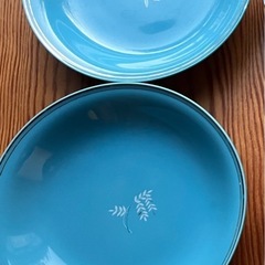 たち吉　カレー皿　パスタ皿　大皿　青 2枚セットの画像