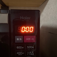 ハイアール　電子レンジ　ブラックの画像