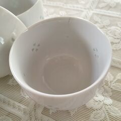 小花柄　有田焼　菊峰　湯呑５客の画像