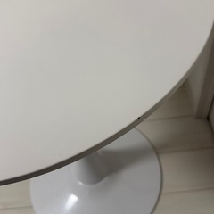丸テーブル サークルテーブル ダイニング ベットルーム　ホワイトの画像