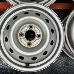 スチールホイール 鉄ホイール 14インチ 4本 4.5J4HPCD100 ハブ径60mm タント ミライース N-BOX スペーシア ワゴンR等　(SHF022) の画像