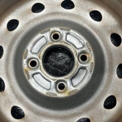 スチールホイール 鉄ホイール 14インチ 4本 4.5J4HPCD100 ハブ径60mm タント ミライース N-BOX スペーシア ワゴンR等　(SHF022) の画像