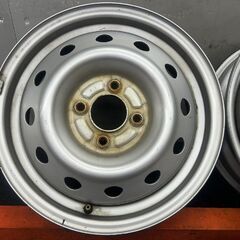 スチールホイール 鉄ホイール 14インチ 4本 4.5J4HPCD100 ハブ径60mm タント ミライース N-BOX スペーシア ワゴンR等　(SHF022) の画像