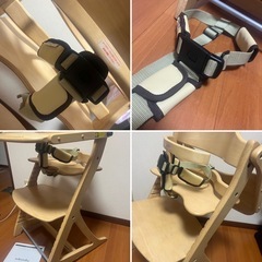綺麗です✨️大和屋 すくすくチェア テーブガード、セーフティベルト、説明書ありの画像