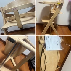 綺麗です✨️大和屋 すくすくチェア テーブガード、セーフティベルト、説明書ありの画像