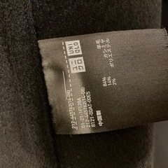 ユニクロ +J カシミヤブレンド　ラップロングコート　ブラック　Sの画像