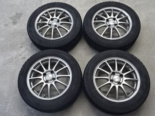 【お取引中】中古☆スタッドレス WINTER MAX WM01(ダンロップ) ＋Exceederホイール(ブリヂストン) 175/65R15 冬タイヤ×4本 4穴