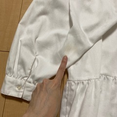 gu ボリュームスリーブワンピース S 白の画像