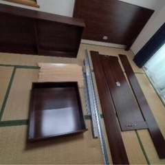 【IKEA ダブルベッドフレーム】半年使用・解体済み・マットレス＆布団付き・引き取り限定の画像