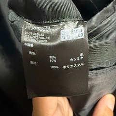 【ほぼ未使用】ユニクロ　ウールカシミヤチェスターコート　ブラック　XLの画像