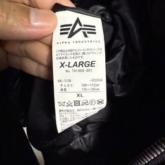 【ほぼ未使用】アルファインダストリーズ　ダウンジャケットの画像