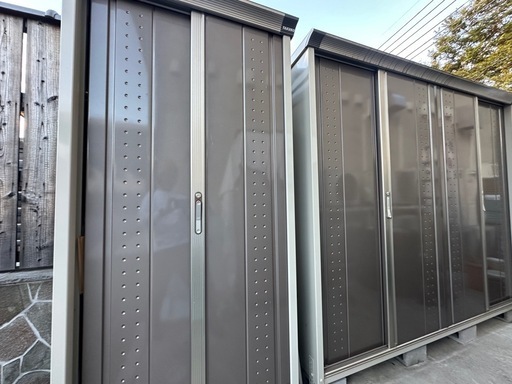 【美品！1年使用のみ！タクボ物置2点セット（中型＆超大型）まとめてお譲りします！】