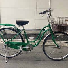 自転車緑の画像