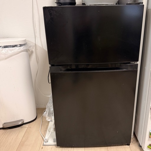 アイリスプラザ 冷蔵庫 87L ブラック 幅47cm