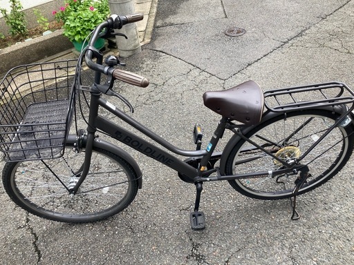 アサヒ自転車　ボールドライン　マットブラック　6段変速