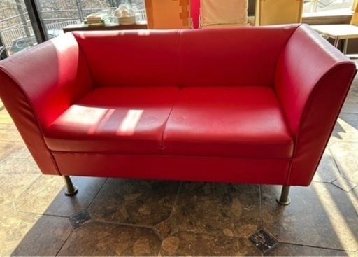 2人掛けソファー赤