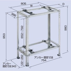 	 エアコン室外ユニット用据付架台 平地・二段置用 B-HWZAM3の画像