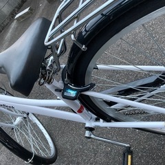 自転車　ホワイトの画像