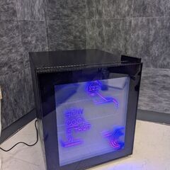 HCK ゲーミング冷蔵庫 48L ドリンク冷蔵庫 LEDネオン ミニ冷蔵庫の画像
