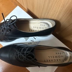 MARGARET HOWELL idea 黒 レースアップシューズ 23.5cmの画像