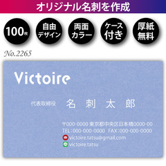 名刺印刷 100枚 両面 フルカラー 紙ケース付 No.2…