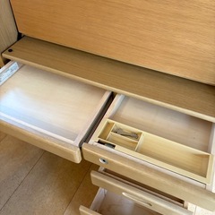 G1021 イトーキ　ITOK 本棚収納付き学習机　袖机付きの画像