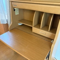 G1021 イトーキ　ITOK 本棚収納付き学習机　袖机付きの画像
