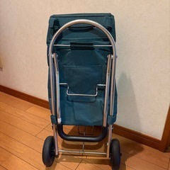 値下げ　ショッピングカート　折り畳み　グリーン　の画像